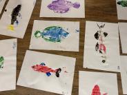 Children's fish printing
