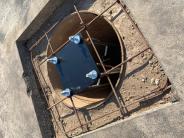 Reinforced basketball hoop footing frame Reinforced basketball hoop footing frame