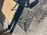 Pouring concrete footing for the basketball hoop Pouring concrete footing for the basketball hoop